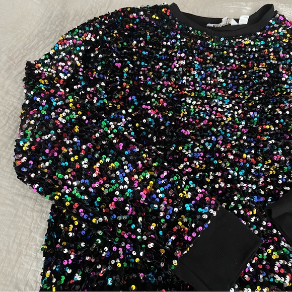 NWOT shirleah sequin sweatshirt - Picture 2 of 4